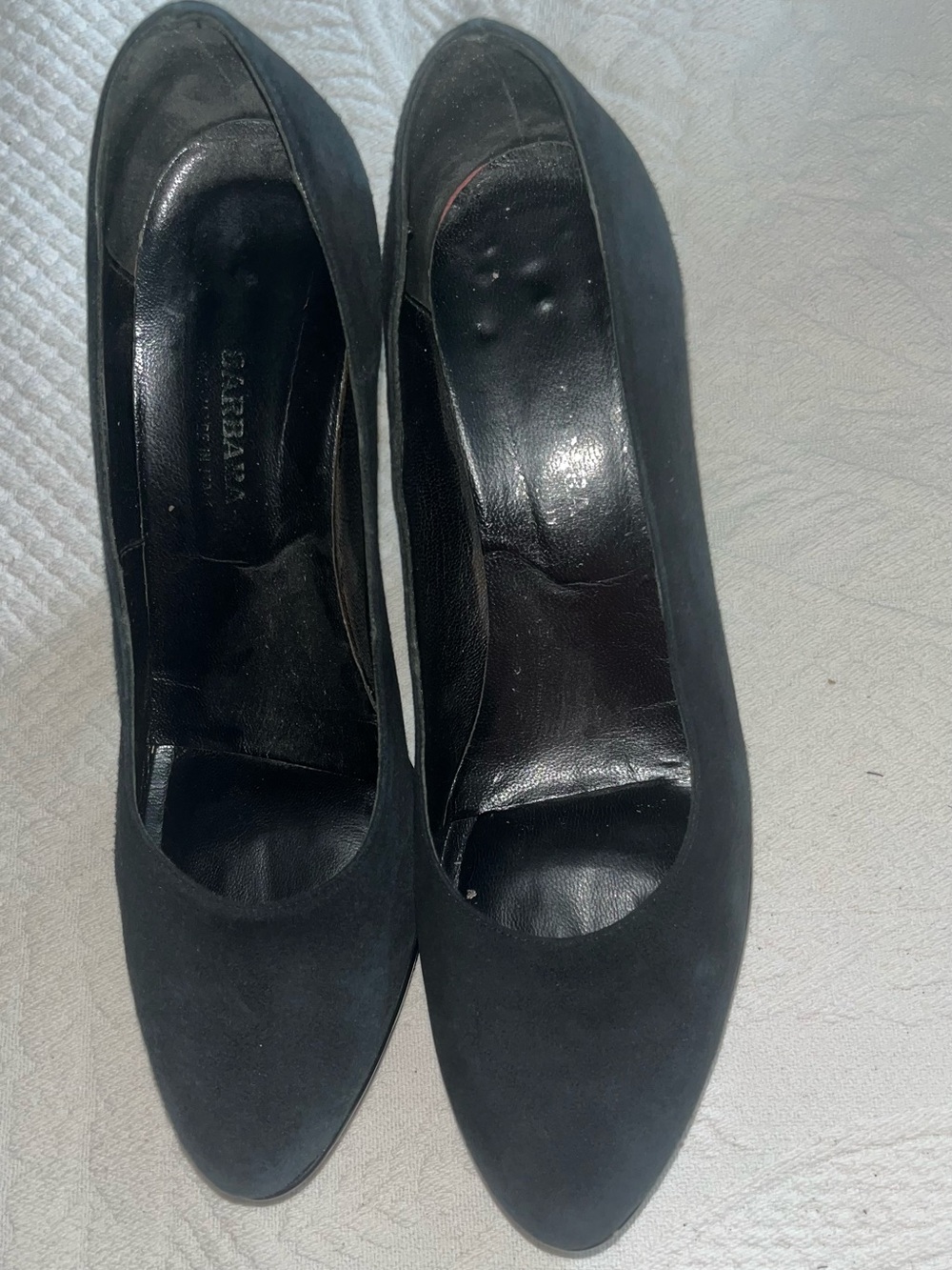 Barbara Bui Black Suede Pointed-Toe Heels